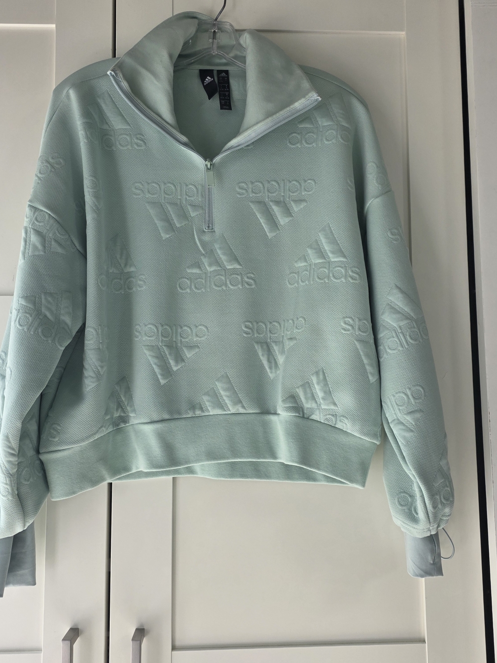 NWOT!Adidas Women's Mint Half-Zip Pullover Top